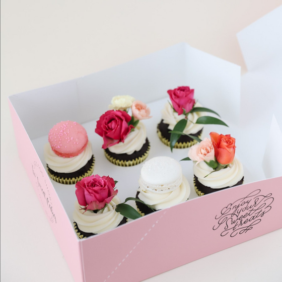 Assorted Flower Cupcake Box