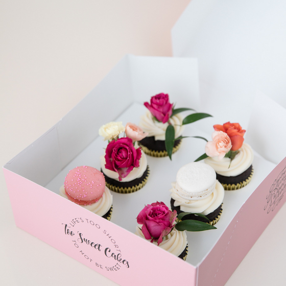 Assorted Flower Cupcake Box